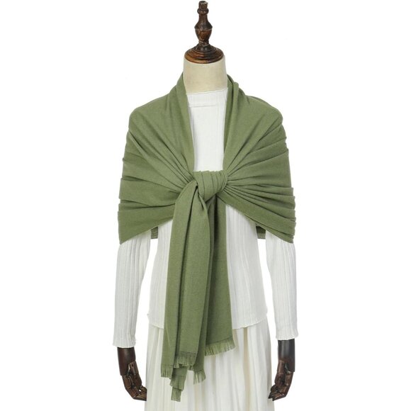 🆕 Women Green Wedding Evening Dress Pashmina Shawl Winter Foulard Femme Wraps - Picture 4 of 7